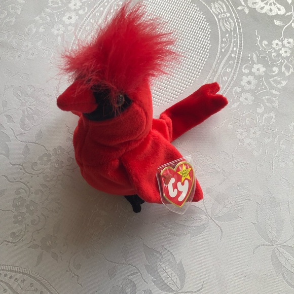 TY Beanies Babies Collection 1999 Red Mac The Cardinal Plush Toy Made In The USA - Picture 1 of 14